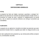1 Ley de Protección a Víctimas de Desplazamiento Forzado