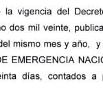 ley de emergencia
