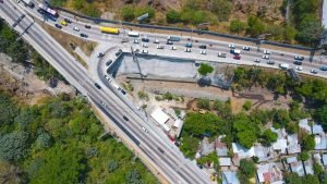 La Quebrada El Piro, en Antiguo Cuscatlán sufrió daños a causa de las tormentas Amanda y Cristóbal. Foto: MOP 