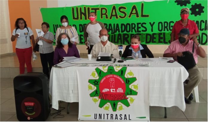 Representantes de UNITRASAL señalaron este lunes los desaciertos de la actual administración gubernamental a 2 años de gestión. Foto: Cortesía.