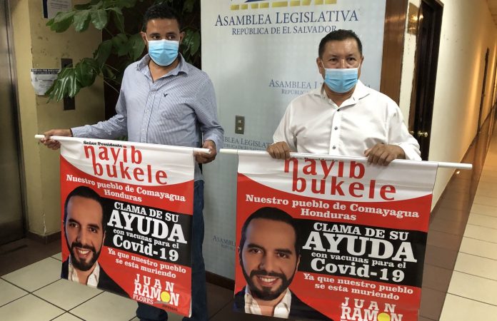 Diputados del Partido Liberal de Honduras, pidieron a la Asambleas Legislativa salvadoreña interponer sus oficios para que el Presidente Nayib Bukele les done vacunas contra el Coronavirus. Foto: YSKL