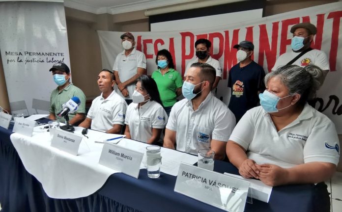 La Mesa Laboral reiteraron el llamado a las alcaldías a cumplir el debido proceso y respetar los derechos fundamentales de la clase trabajadora. Foto: Cortesía.