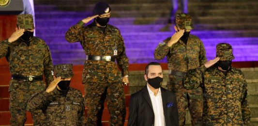 Fuerza Armada y Nayib Bukele, Presidente de El Salvador. Foto: Cortesía.