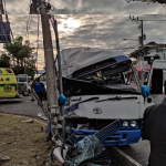 Accidente de tránsito en el Paseo General Escalón, San Salvador. Foto: Cortesía.