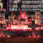 Colectivos feministas realizan vigilia por las víctimas de desaparición y feminicidios. Foto: Cortesía.