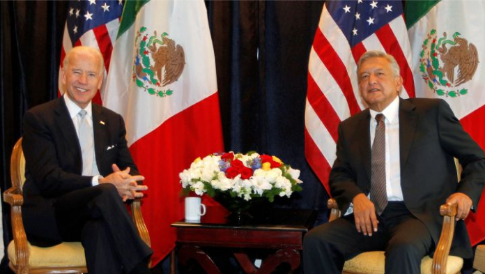 El Presidente Joe Biden se reúne con su homólogo mexicano, Andrés Manuel López Obrador. Foto: Cortesía.