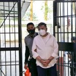 David Munguía Payés, ex Ministro de la Defensa Nacional es llevado al Centro Penal “La Esperanza”.