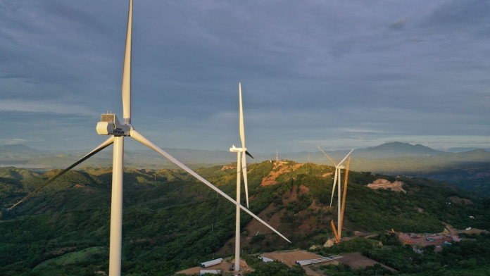 Parque eólico Ventus, en Metapán. Se prevé que genere 54 MW.