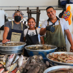 En Plaza Marinera, en el Puerto de La Libertad se comercializa gran variedad de pescado. Foto: Cortesía.