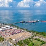 Parque de contenedores en Pre Puerto de Acajutla. Foto: Cortesía.
