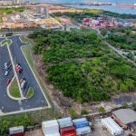 Parque de contenedores en Pre Puerto de Acajutla. Foto: Cortesía.