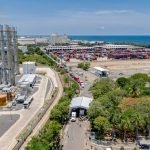 Parque de contenedores en Pre Puerto de Acajutla. Foto: Cortesía.