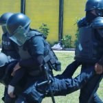 En el marco del Régimen de Excepción, la Dirección General de Centros Penales, entrena a unidades antimotines, debido al aumento de reos que son capturados. Foto: Centros Penales.