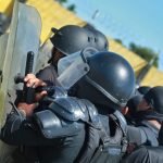 En el marco del Régimen de Excepción, la Dirección General de Centros Penales, entrena a unidades antimotines, debido al aumento de reos que son capturados. Foto: Centros Penales.