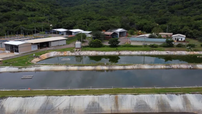 Vista de las instalaciones del proyecto minero Cerro Blanco en Asunción Mita, Jutiapa. El 18 de septiembre habitantes de ese municipio rechazaron en consulta comunitaria la operación de proyectos mineros en su territorio. (Foto Prensa Libre: AFP).