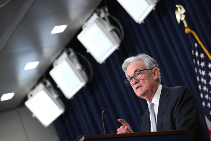 Jerome Powell, presidente de la Reserva Federal, durante la rueda de prensa de este miércoles. MANDEL NGAN (AFP) Jerome Powell, presidente de la Reserva Federal, durante la rueda de prensa de este miércoles. MANDEL NGAN (AFP)