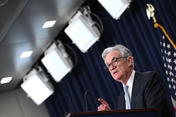 Jerome Powell, presidente de la Reserva Federal, durante la rueda de prensa de este miércoles. MANDEL NGAN (AFP)