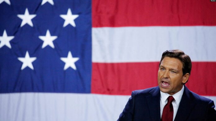 Imagen de Cortesía. Gobernador de Florida, Ron DeSantis, durante un acto de campaña en 2022 en Tampa, Florida. Imagen de Cortesía. Gobernador de Florida, Ron DeSantis, durante un acto de campaña en 2022 en Tampa, Florida.