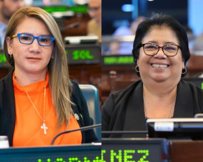 Diputadas de la Asamblea Legislativa, Norma Idalia Lobo, y Sandra Yanira Martínez. Fotos Cortesía.