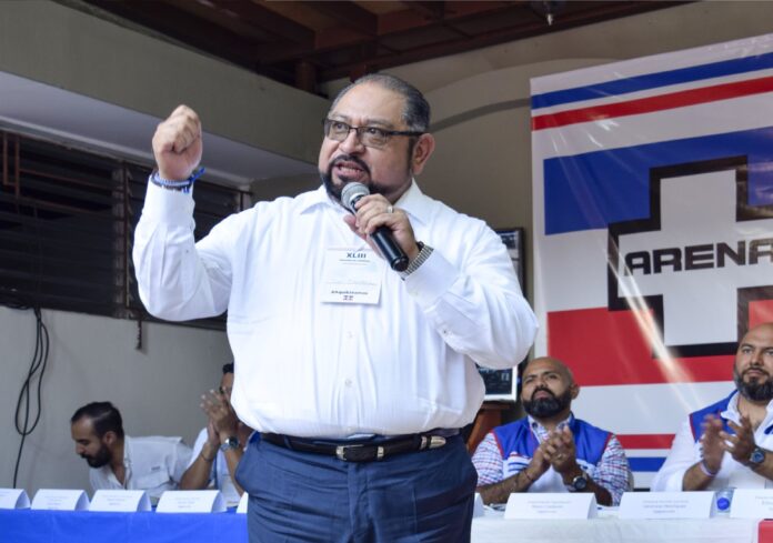 Joel Sánchez, candidato presidencial de ARENA. Foto: Cortesía.
