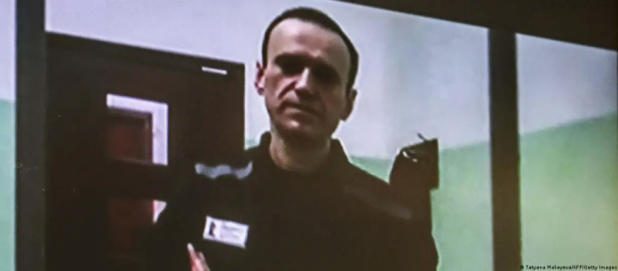 Navalni visto en una pantalla en septiembre de 2023. Foto: Cortesía.