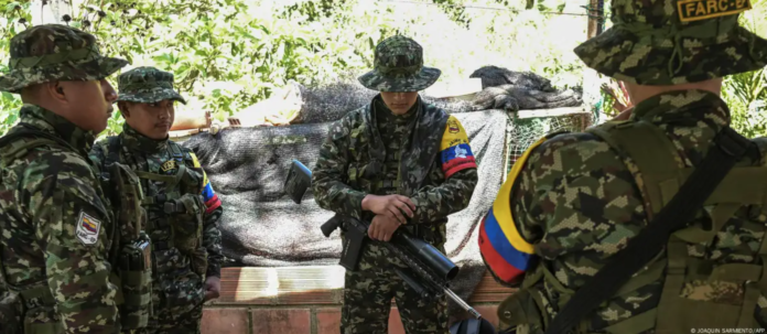 Guerrilleros de las disidencias de las FARC. Foto: Cortesía.