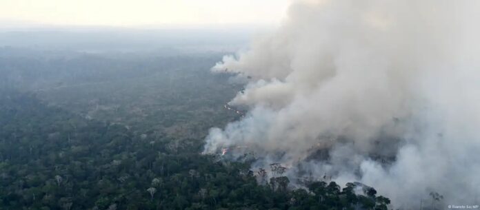 La capital paulista de Brasil quedó cubierta por una densa niebla gris. Imagen de archivo.