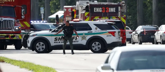 La policía se movilizó en West Palm Beach tras conocer los reportes sobre los disparos. (15.09.2024) La policía se movilizó en West Palm Beach tras conocer los reportes sobre los disparos. (15.09.2024). Foto: Cortesía.
