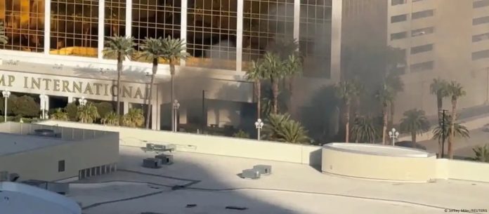 El humo de la explosión era visible varios minutos después. Foto: Cortesía.