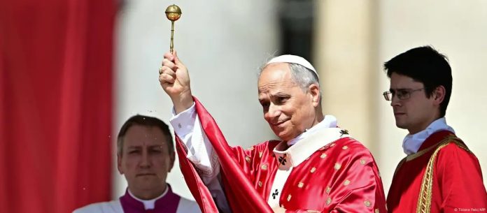 León XIV, durante la misa de Pentecostés en San Pedro de Roma. Foto: Cortesía.