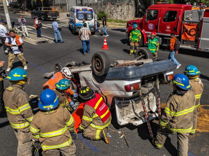 simulacro de accidente vial