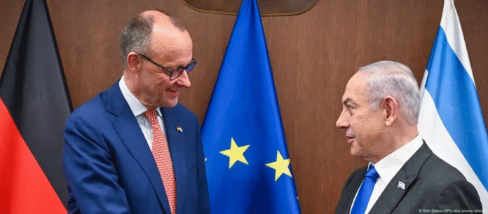 El canciller alemán Friedrich Merz (izquierda en la imagen) y el primer ministro israelí Benjamin Netanyahu (imagen de archivo) Foto: Cortesía.