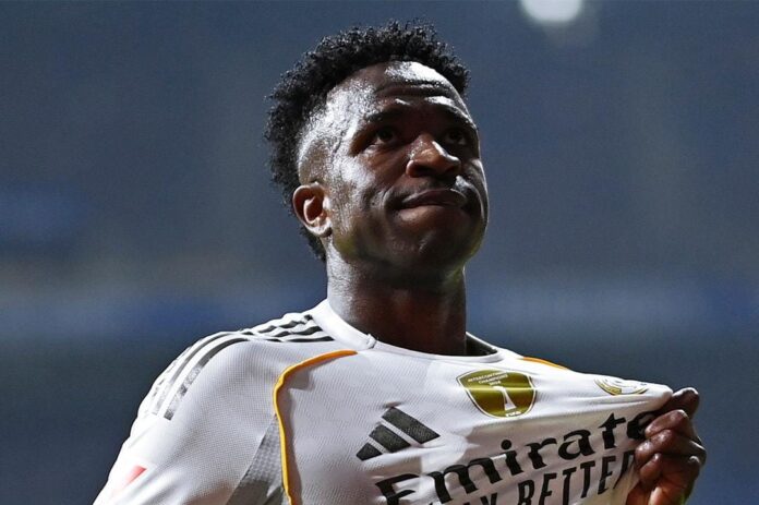 Vinicius Junior celebra su primer gol de la temporada. Foto cortesía: Real Madrid.