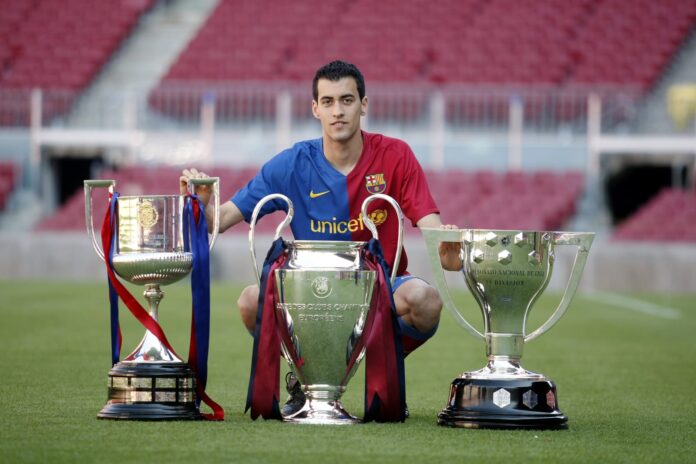 Busquets ganó el triplete en su primera temporada con el primer equipo del Barça. Foto cortesía: FC Barcelona.