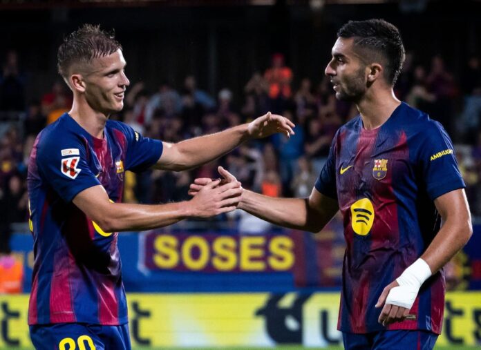 Ferrán Torres y Dani Olmo fueron los anotadores "Culés" Foto cortesía: FC Barcelona.