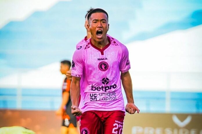 Gotou El "Nipón" Kou Gotou anotó contra Águila su primer gol en El Salvador. Foto cortesía: Inter FA