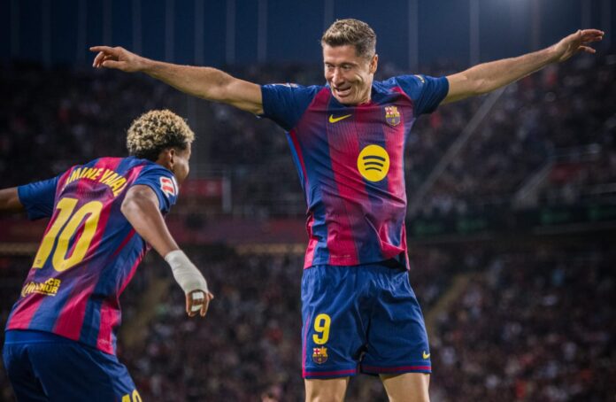 Lamine Yamal volvió al ruedo con los barceloneses y asistió a Lewandowski para el segundo gol. Foto cortesía: FC Barcelona.