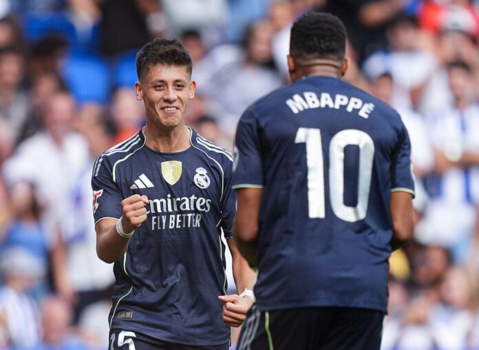 Mbappé y Arda Arda Güler y Kylian Mbappé generaron los dos goles del encuentro. Foto cortesía: Real Madrid.