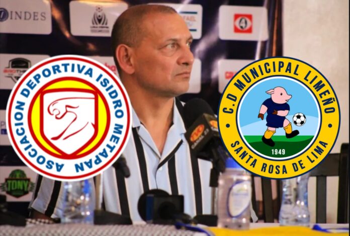 Metapán-Limeño Rodríguez dirigirá su tercer partido frente al equipo del oriente del país. Foto cortesía: Municipal Limeño.