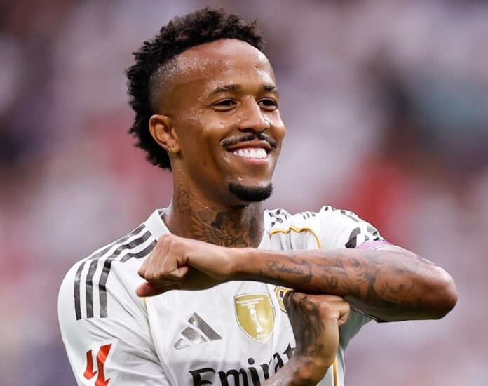 Militao El zaguero, Éder Militao, anotó un auténtico golazo para 'abrir la lata'. Foto cortesía: Real Madrid.