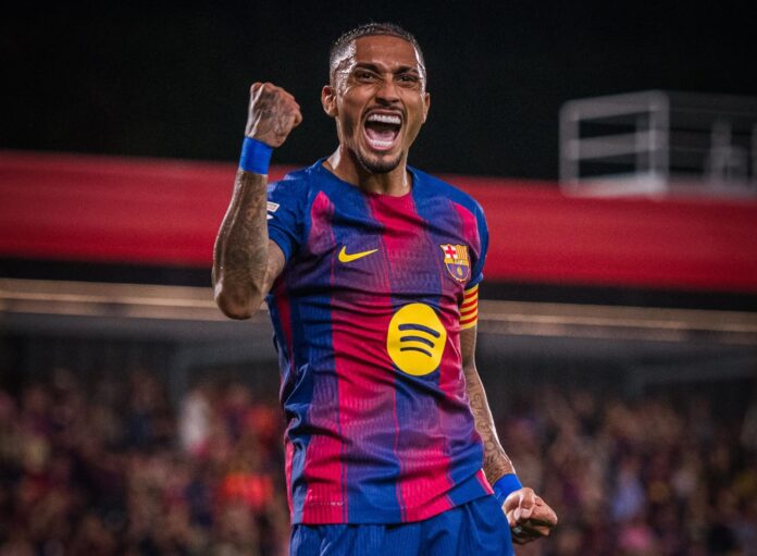 Raphinha Raphinha fue, junto a Serhou Guirassy, el goleador de la edición anterior de la UEFA Champions League. Foto cortesía: FC Barcelona.