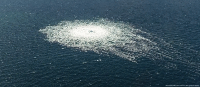 Explosión en el Mar Báltico tras el ataque a Nord Stream en 2022. Foto: Cortesía.