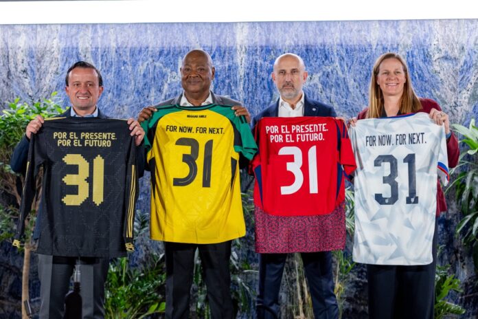 2031 México, Jamaica, Costa Rica y Estados Unidos presentaron la segunda candidatura conjunta la historia de los mundiales femeninos. Foto cortesía: Federación Costarricense de Fútbol.