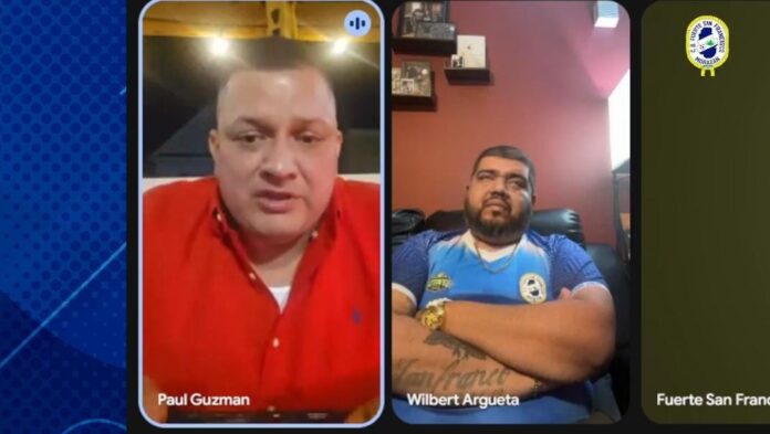 La junta directiva del equipo de Gotera se pronunció en una transmisión en vivo. Foto cortesía: Fuerte San Francisco.