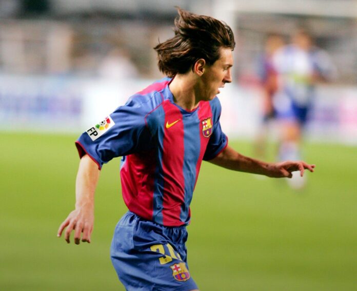 Messi el día de su debut ante el Espanyol. Foto cortesía: FC Barcelona.