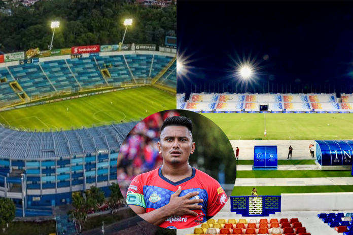 Cacahuatique El zaguero habló del estado de los baños en el fútbol salvadoreño. Foto cortesía: Estadio Cuscatlán, INDES y Cacahuatique.