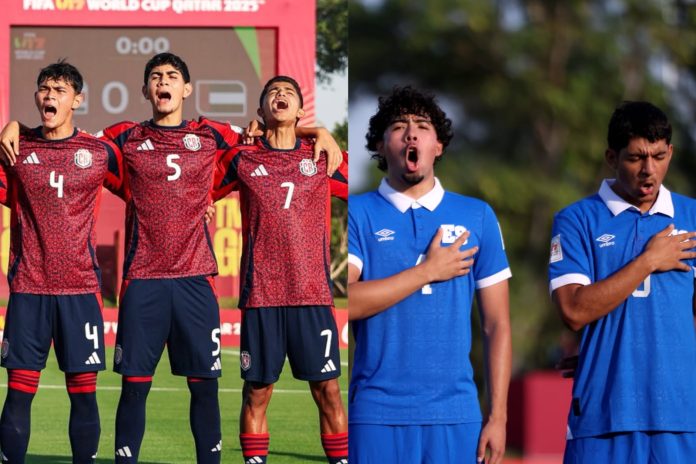 Costa Rica sumó en la primera fecha, mientras que El Salvador en la segunda. Foto cortesía: FCRF y FESFUT.