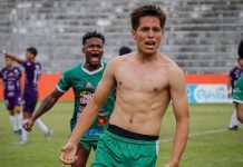 Se jugaron los cuartos de final de ida en la Segunda División Aguilar igualó el partido en la parte final para los 'Mitológicos'. Foto cortesía: CD Dragón.