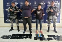 Detienen en San Miguel a sujetos que vendían celulares y computadoras hurtadas Foto: Cortesía.