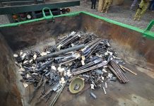Supervisa destrucción de más de 1,400 armas decomisadas en distintos hechos delictivos